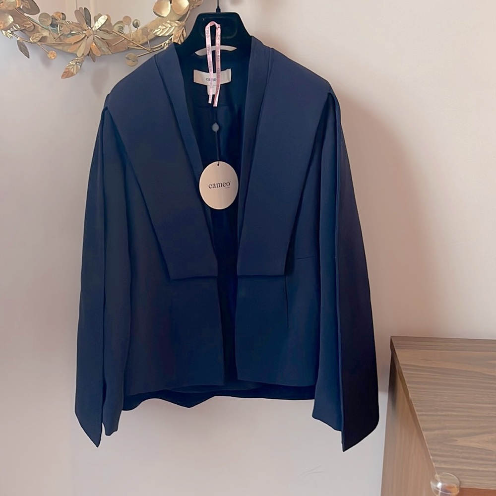 Cameo the Label Inky Blue Cape Blazer
